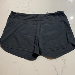 lululemon Run Times Shorts with Liner 4" Grey Sz8